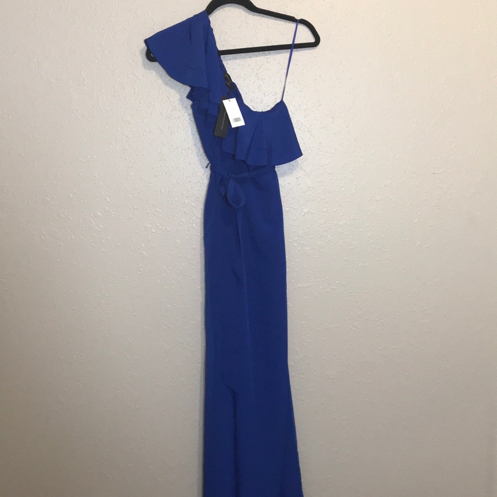 New Banana Republic one-shoulder maxi-dress